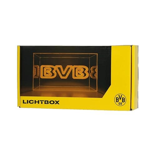 BVB Borussia Dortmund LED Lichtbox, Offizielles Merchandise, Gelb-Schwarz, Dekorative Beleuchtung - Image 1
