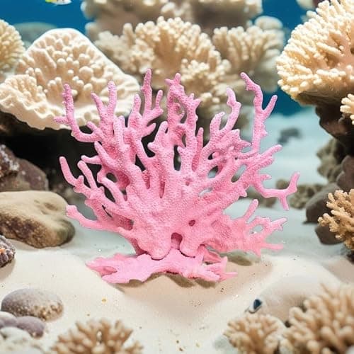 SwandTanpand Pink Aquarium Coral Fish Tank Decorations Aquarium Landscape | Realistic coral aquarium decoration, 5.9" x 4.7" , suitable for fish, works for freshwater/saltwater tanks, easy to clean thumbnail 8