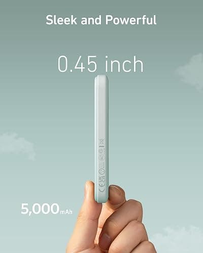 Anker 621 MagGo Power Bank, 5,000mAh Magnetic Portable Charger | Travel Essential Battery Pack with USB-C Cable, Compatible with iPhone 16 / 15 / 14 / 13 / 12 Series thumbnail 6
