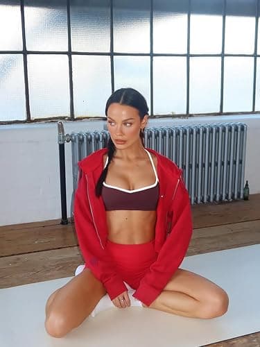 LASLULU Womens Adjustable Spaghetti Straps Sports Bra Sweetheart Neck Wireless Padded Workout Yoga Crop Tops thumbnail 6