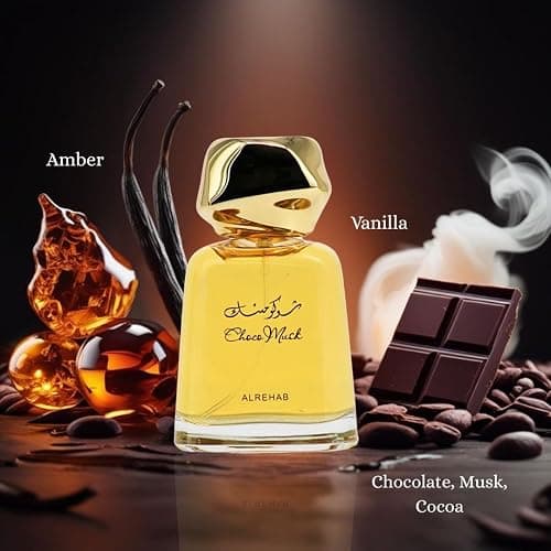 Al-Rehab Choco Musk Eau de Parfum for Women & Men - 100ml (3.4 oz) | Warm Spicy Gourmand Perfume with Chocolate, Vanilla & Amber | Sweet, Musky & Addictive | Long-Lasting Arabian Cocoa Fragrance thumbnail 2