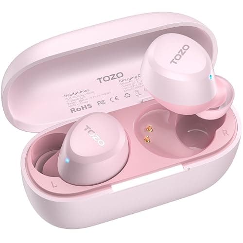 TOZO A1 Wireless Earbuds Bluetooth 5.3 Light Weight in Ear IPX5 Waterproof Headphones 2 Mic for AI Calls, Immersive Premium Sound Bass Headset with Charging Case, 32 Presets EQ Customization via App - Image 1