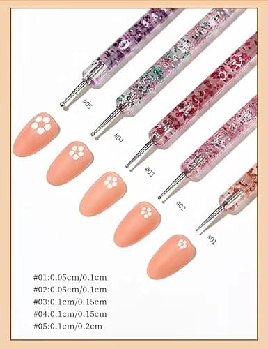 ZEOHBETY Nail Art Brushes Set, 20pcs Nail Design Painting Brushes, Professional Nail Art Design Brushes, Nail Fine Liner Brushes, Black thumbnail 6