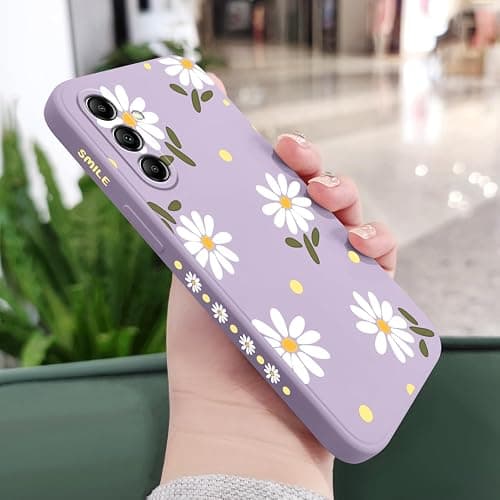 LEECG for Samsung Galaxy A16 5G Case Slim Soft Liquid Silicone Protective Phone Cover for Samsung A16 5G 6.7 inch, Daisy Purple thumbnail 2