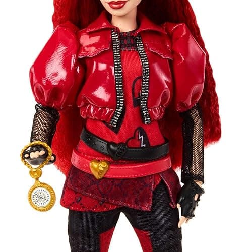 Mattel Disney Descendants: The Rise of Red Fashion Doll & Accessory – Red, Daughter of Queen of Hearts with Movie-Inspired Clothes & Pocket Watch thumbnail 4
