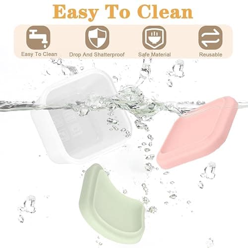 Zioffiel 4 Pack 12 oz Silicone Food Storage Containers with Lid, Reusable Snack Container for Kids, Meal Prep Storage for Fruit, Kids Lunch Box for Travel, Home thumbnail 6