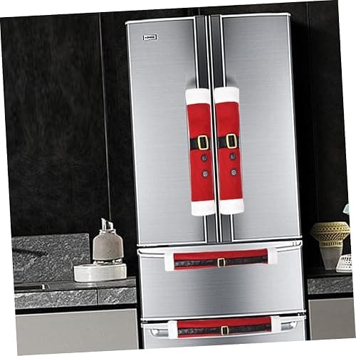Angoily 3Pcs Christmas Refrigerator Door Handle Covers Festive Kitchen Appliance Decor Soft Brushed Cloth for Fridge Microwave More Keeps Handles Clean from Stains Fingerprints thumbnail 8