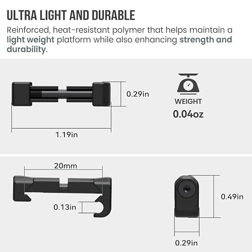 Guardtier CGM908 Picatinny Pressure Switch Cable Management Guides 8 Pack, Flashlight Laser Wire Clips - Black thumbnail 4