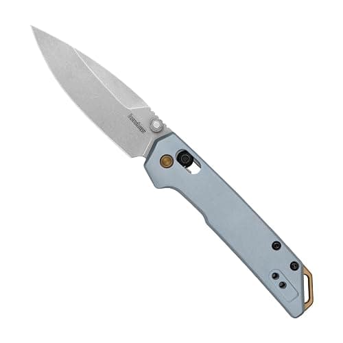 Kershaw Mini Iridium Folding Pocket Knife, 3 inch D2 Steel Blade, DuraLock, Aluminum Handle, Pocketclip thumbnail 2