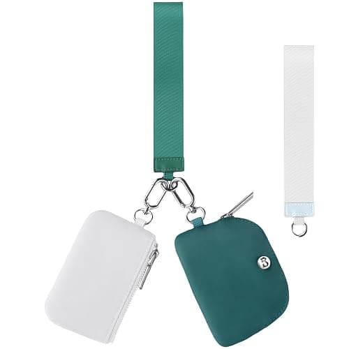 Babysun Mini Zip Around Dual Pouch Wristlet With 2 Straps Wristlet Keychain Wallet for Women Coin Purse Small Cute for Teen Girl - Image 1