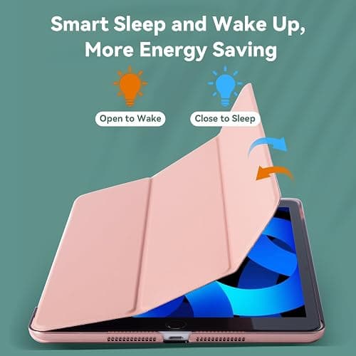 4UBonLife Coque pour iPad 10,2 Pouces 9ème/8ème/7ème Génération 2021/2020/2019, Housse Étui de Protection Léger Coque Arrière en PC Rigide Translucide Givré pour iPad 9/8/7, Or Rose thumbnail 5
