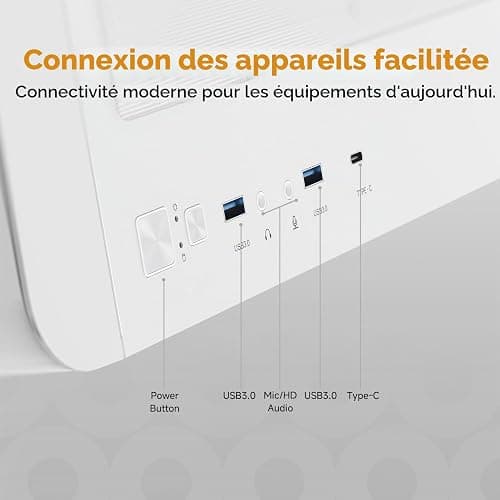 Iota C70 WH Curve ARGB Boitier PC Gaming ATX,Vue Panoramique Incurvée 270° | Real-Time Temp Display,4 Ventilateurs PC PWM Préinstallés,High Airflow Ventilation,Double Chambre,ATX/MATX/ITX thumbnail 6