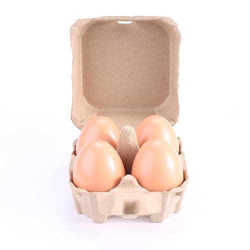 LayHyand 30 Pack Egg Cartons 4 Count, Cheap Bulk Pulp 4 Cell Containers Vintage Easter, 1/3 Dozen Sturdy Natural Kraft Paper Holder Box for Storage Fresh Chicken Huevo 2x2 thumbnail 4