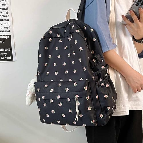 Chagoo Niedlicher Kawaii Rucksack mit Blumenmuster - Coquette Rucksack für Frauen thumbnail 5