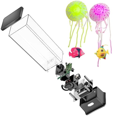 COLORLIFE Electric Jellyfish Tank Table Lamp with Color Changing Light Gift for Kids Men Women Home Deco for Room Mood Light for Relax(Black) thumbnail 3