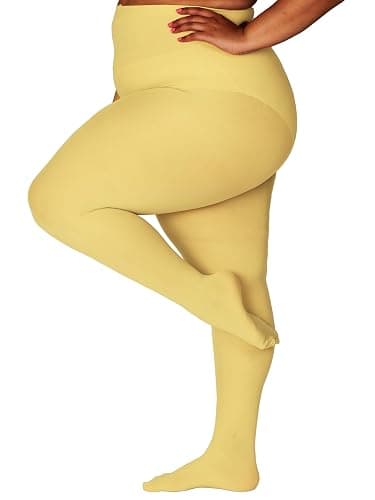 HONENNA Queen Plus Size Tights Semi Opaque Control Top High Waist Stockings Nylons Pantyhose for Women 1X 2X 3X 4X 5X 6X - Image 1