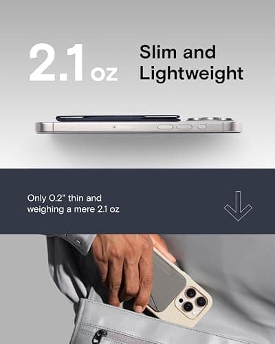 MOFT Magnetic Wallet Stand Compatible with iPhone 17/16/15/14/13/12 Series, Angle Adjustment & Magsafe Compatible MOVAS Phone Stand,Navy Blue thumbnail 2