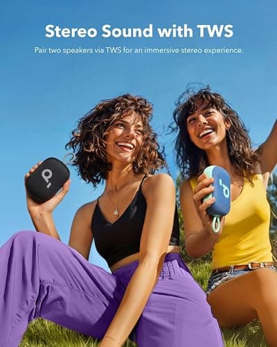 Soundcore Select 4 Go Bluetooth Shower Speaker by Anker, IP67 Waterproof/Dustproof, Portable Speaker, Wireless, 20H Playtime, Floatable, Powerful Sound, Electronics for Outdoors/Home/Office/Travel - Black thumbnail 6