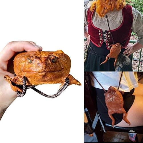 Stylebest Cane Toad Full Body Wallet, Latex Purse with Lanyard for Credit Cards and Cash, Stylish Retro Design Friends, 24x13.5cm (Pink money bag) thumbnail 4
