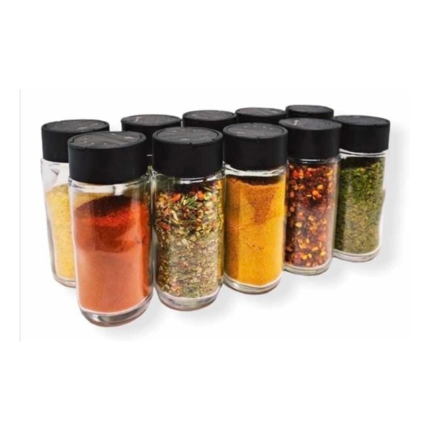 Kit 8 Potes de Temperos Condimentos de Plástico + Etiquetas Lousa - Image 1