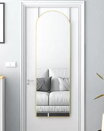 NEARBYSD 48"x14" Gold Full Length Mirror | Door Hanging, Over the Door, For Bathroom, Bedroom, Living Room & Locker Room - Image 1