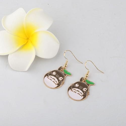 MAOFAED Kawaii Anime Cat with Leaf Earring for Fan, Japan Anime Jewelry, Manga Lover Gift(cat earring) thumbnail 5