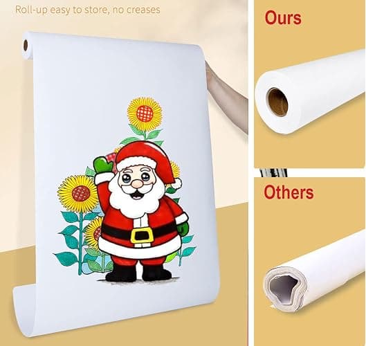 Easel Paper Roll, 44cm x15m Drawing Paper 18-Inch by 49-Feet Art Paper Roll Replacement for Kid's Art Easel Paper, Arts & Crafts, Bond Paper, 1 Pack thumbnail 4