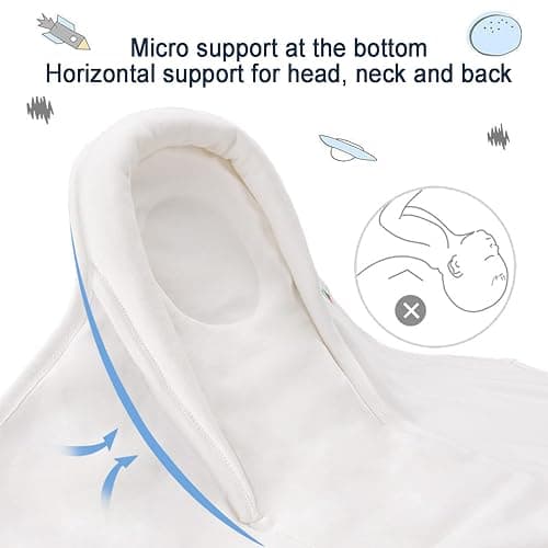 Asnewkit Swaddle Blanket for Newborns,Newborn Sleeping Bag 0-3 months 100% Organic Cotton Baby Swaddles,Baby Wrap Blanket,Swaddles for Newborn (White) thumbnail 4