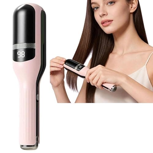 Cordless Split Ends Hair Trimmer, Automatic Damage Hair Clippers for Salon & Home, Quickly Removes Split Ends and Broken Hair Tips, Dead Ends Trimmer for Damaged,Dry, Brittle Hair (Pink) - Image 1