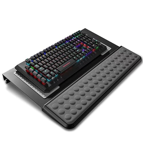 Computer Tilt Keyboard Stand - Acrylic Ergonomic Keyboard Holder for Easy Typing Working, Keyboard Riser with Comfortable Wrist Rest for Keyboard, Office, Home - Fits All Keyboard Sizes - Image 1