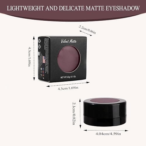 FIVEFULU Single Eggplant Purple Eyeshadow, Pressed Powder Matte Eye-Shadow Palette Make-up, Blendable Long Lasting High Pigment Purple Eye-Makeup Halloween Paint & Face Body Paint thumbnail 7