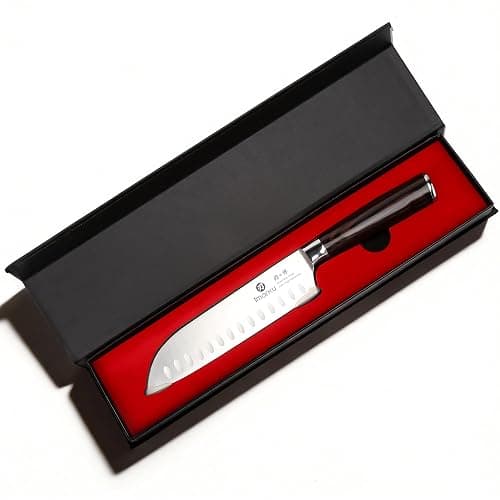 imarku Chef Knife 7 Inch Kitchen Knife Ultra Sharp Santoku Knife - High Carbon Japanese Chefs Knife, Kitchen Gadgets 2025, Apartment Essentials, Birthday Gifts for Him Her, Best Gifts for Women Men thumbnail 9