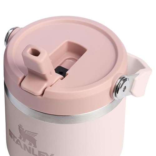 STANLEY IceFlow 2.0 Flip Straw Tumbler with Handle 20 oz | Twist On Lid and Flip Up Straw | Leak Resistant Water Bottle | Insulated Stainless Steel | BPA-Free | Rose Quartz thumbnail 2