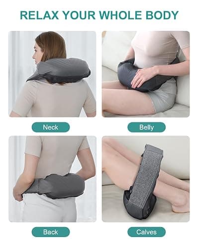 Nekteck Cordless Neck and Back Massager for Pain Relief Deep Tissue, Shiatsu Neck Massager with Heat, Portable Massage Pillow Tool for Shoulder Leg Muscle, Home Office Car Use, Gifts for Men Women Dad thumbnail 7