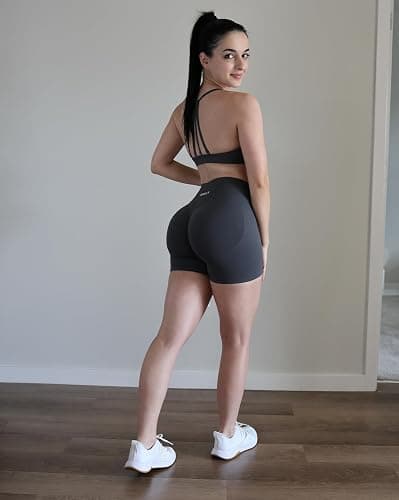 AUROLA Influence Workout Shorts for Women,2.5 3.5 4.5 5.5 6.5 No Roll Up Squat Proof Scrunch Seamless Compression Gym Short thumbnail 3