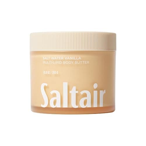 Saltair Multi-Lipid Body Butter | Salt Water Vanilla Cream | 10 oz | Creamy texture with conditioning ingredients for lasting hydration and a soft comfortable finish - Image 1