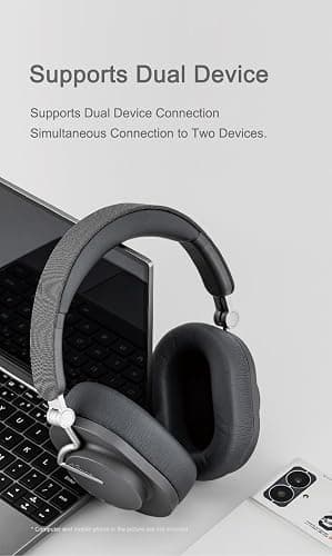 Moondrop Edge Full-Scene Immersive Series Hi-Fi Portable Wireless ANC Cuffie pieghevoli leggere (grigio) thumbnail 8