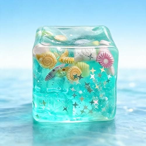 Ice Cube Squishy Stress Balls, Slow Rising Ice Cube Marine Shells Squishy Fidgets Toys, Soft Cubes Stress Relief Sensory Toy, Stretchy Squeeze Ball for Relaxing thumbnail 8
