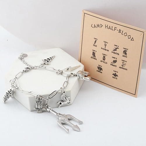 MAOFAED Greek God and Goddess Paperclip Bracelet, Greece Mytholgoy Gift, Book Lover Gifts(camp halflink) thumbnail 3