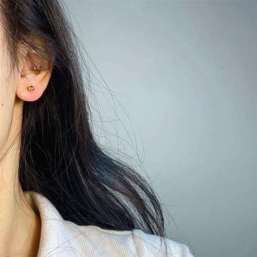 LAURITAMI Stud Earrings for Women Men 20G Stainless Steel Cartilage Earrings with Sparkling Cubic Zirconia, Helix Earrings for Every Occasion thumbnail 3