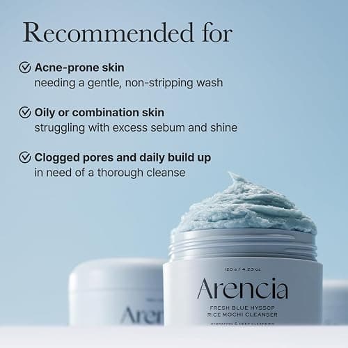 ARENCIA Hyssop Brightening & Deep-Cleansing Face Scrub & Exfoliator - for All Skin Types, Acne-Prone Skin & Blackheads (4.23oz) thumbnail 7