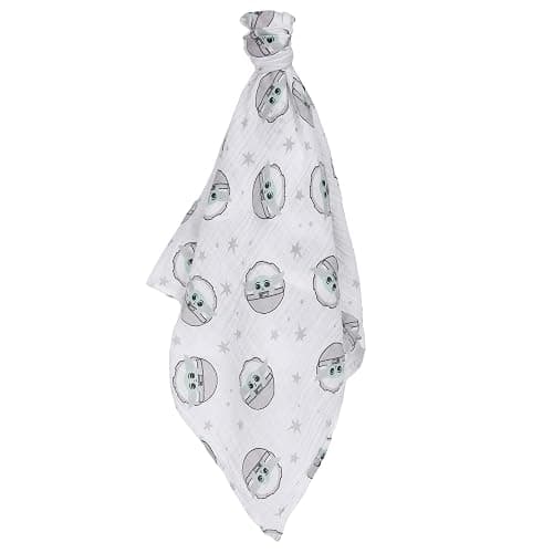 Lambs & Ivy Star Wars Baby Yoda/The Child Swaddle Blanket & Lovey Gift Set thumbnail 5