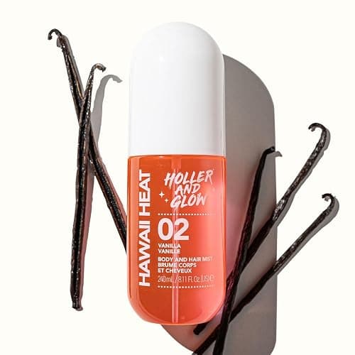 Holler and Glow Hawaii Heat Body & Hair Mist, Warm Vanilla, Peony & Amber Scent, Long-Lasting Daily Fragrance, Lightweight, Vegan, Cruelty-Free, Alcohol-Free, Hydrating Hair Perfume, 8.11 Fl Oz thumbnail 4