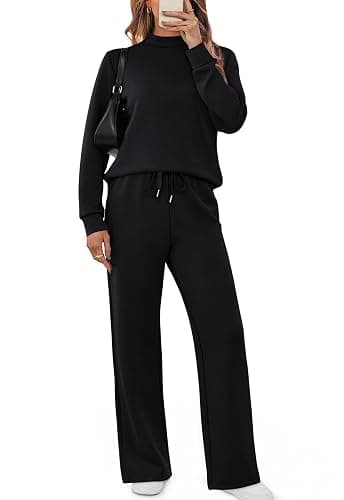 Sampeel Two Piece Sets for Women Mock Neck Matching Sets Loungewear Fall Clothes Travel Outfits Fashion 2025 XS-2XL thumbnail 2