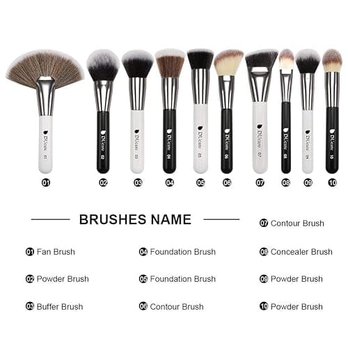 DUcare Professional Makeup Brushes Set 31Pcs Panda Series Makeup Brush Set Kabuki Foundation Blending Face Powder Blush Concealers Eye Shadows With Leather Case Organizer thumbnail 6