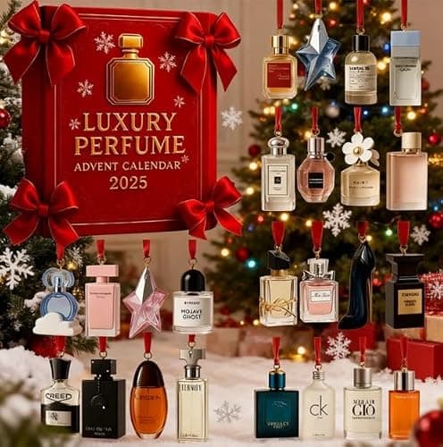 BSEID Luxury Perfume Advent Calendar, 24 Days 2D Acrylic Fragrance Display, Mini Scent Sampler Holiday Countdown Box for Christmas Gifts thumbnail 2