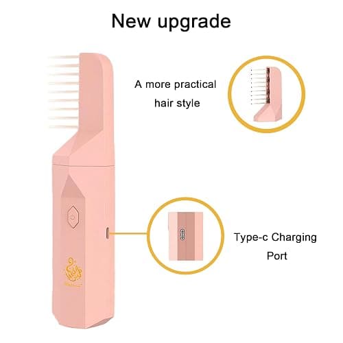 Electric Incense Burner,Portable USB Rechargeable Arabic Incense Diffuser,Handheld Muslim Ramadan Festival Incense Burner，Suitable for Daily Use and Muslim Ramadan. (Pink) thumbnail 6