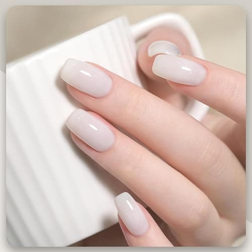GAOY Jelly Gel Nail Polish, 16ml Sheer Translucent Soak Off Gel Polish, UV Light Cure for Nail Art DIY, 2899 Jelly White thumbnail 3