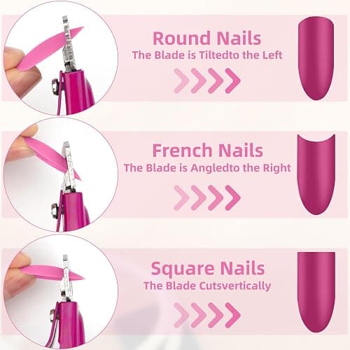 Upgade Acryl Nagelknipser Gelnägel Set, Tip Cutter mit Magnete Nagelfeile Stahl Push, Edelstahl Falsche Nagelknipser, Nagelknipser für Acrylnägel, Professionelle Nagelknipser für Home Nail Art thumbnail 5