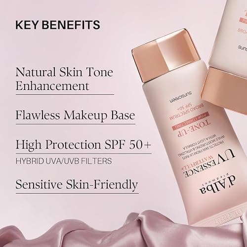 d'alba Piedmont Waterfull Tone-Up Sunscreen Serum (1.69 fl oz), SPF 50+ | BROAD SPECTRUM SPF 50 +, Makeup Base, Foundation-Free, Even Skint Tone, Korean Sunscreen for Face, All Skin Tones thumbnail 6